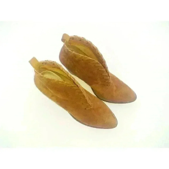 Coconuts By Matisse Womens Ankle Boots Brown Cuban Heel Pointed Toe Pull On 7.5M - Picture 1 of 9